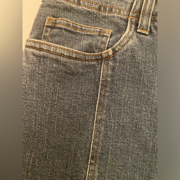 Jones Sport stretch denim blue jean skirt sz 8 GUC - Picture 4 of 12